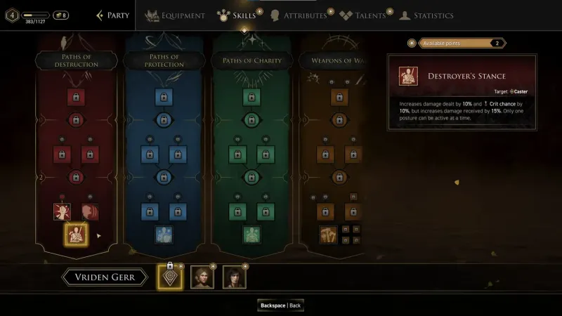 《GreedFall:TheDyingWorld》Ludwig加点攻略-最佳坦克伙伴培养指南
