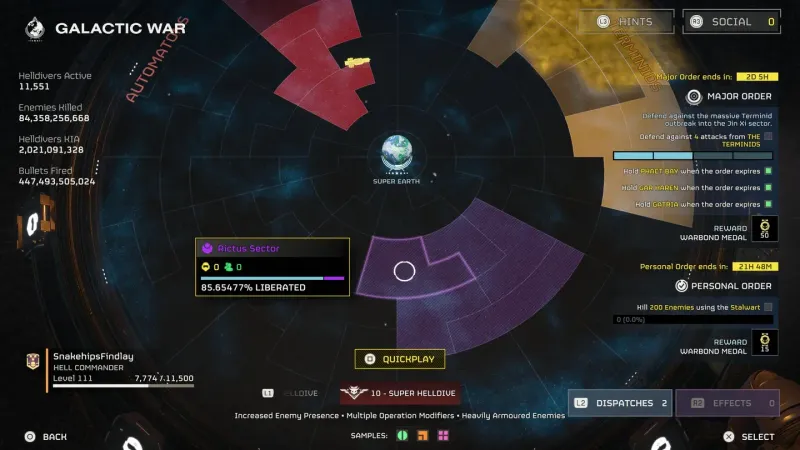 《Helldivers2》压迫机械路线图