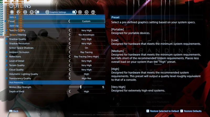 《死亡搁浅2》PC性能全面解析