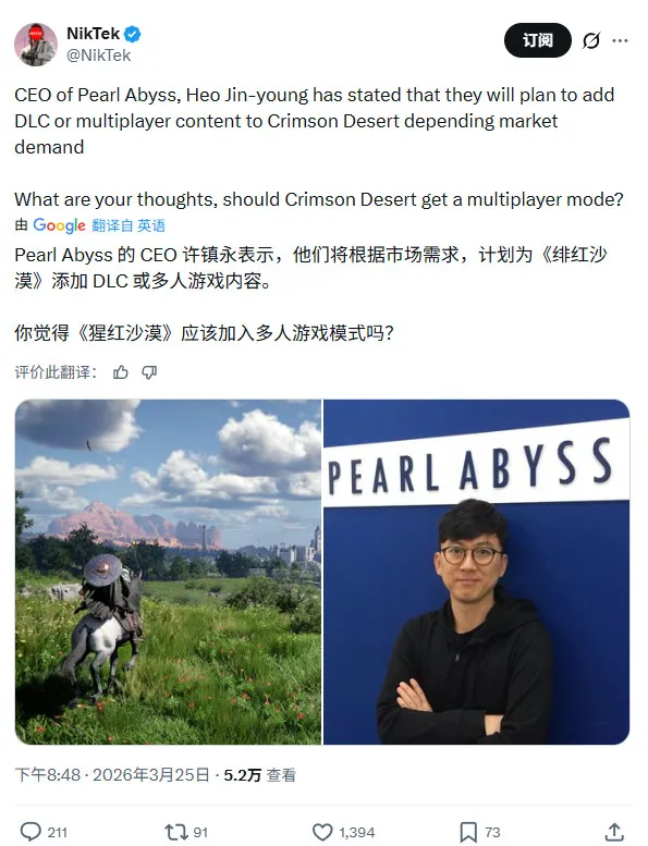 《红色沙漠》未来内容展望-合作模式与DLC可能加入
