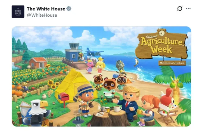 《动森》梗图被白宫擅用引争议-任天堂应对备受关注