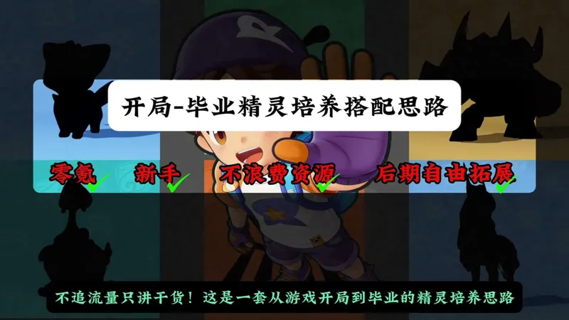 【洛克王国世界】新手精灵同行怎么选才不踩雷？零氪闭眼抄作业！开局到毕业万能精灵搭配思路，全程不浪费经验资源，开荒稳到底直通通关毫无压力