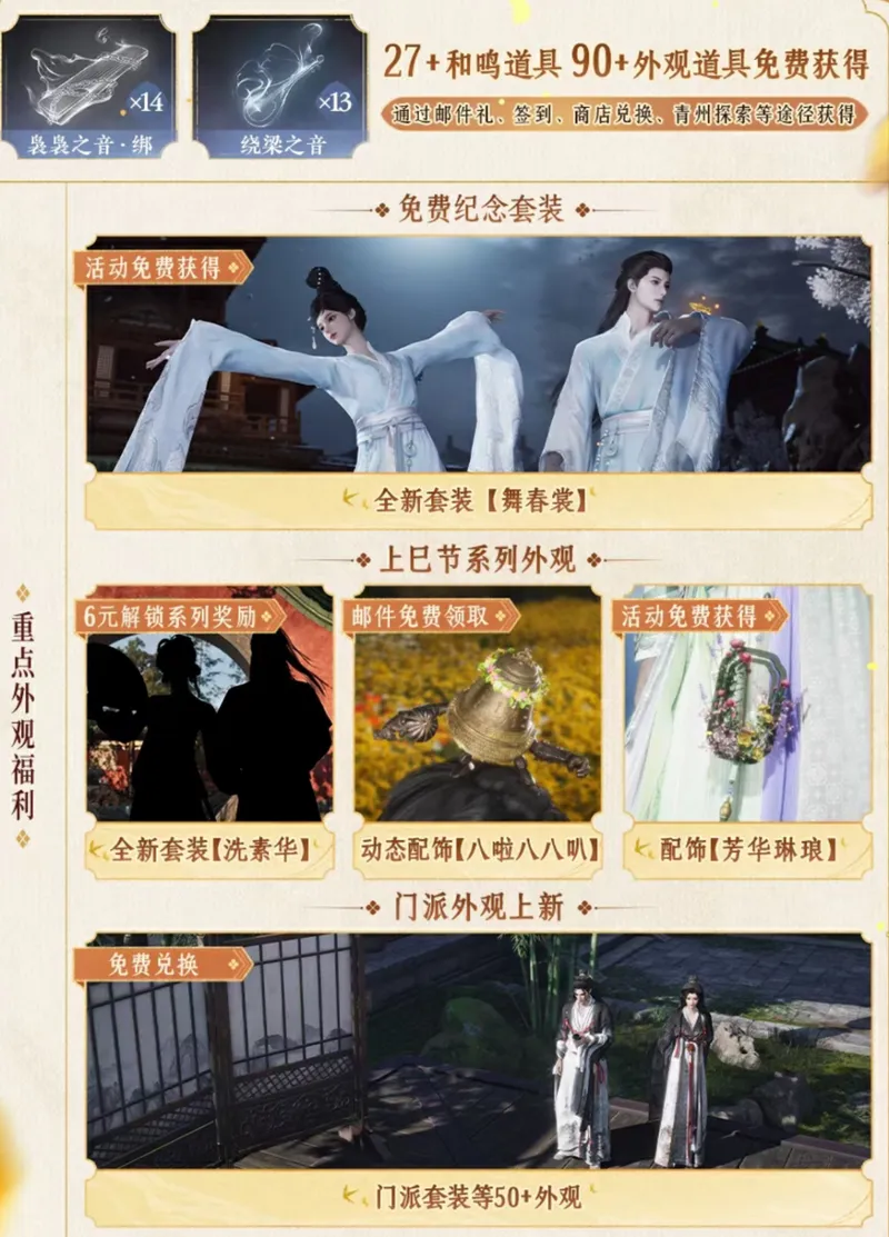 《燕云十六声》4月福利汇总