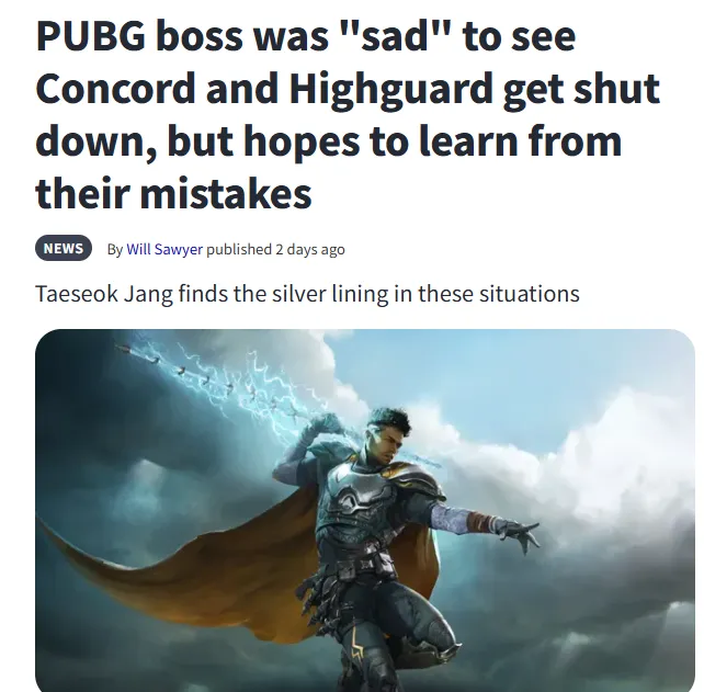 《绝地求生》运营总监谈暴死大作