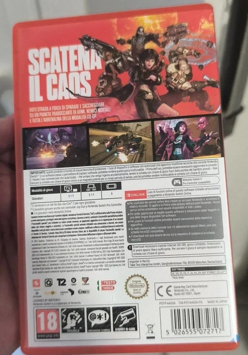 《无主之地4》Switch2实体版曝光