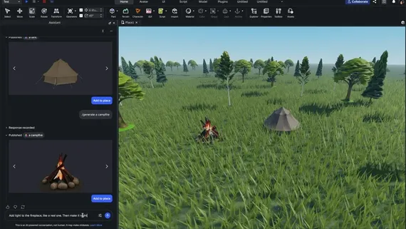 Roblox发布智能AI创作工具