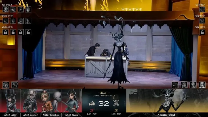 《第五人格》COA9赛场AXIZ战队破冰三跑终结比赛