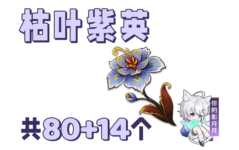 【原神 枯叶紫英】共80+14个！玛薇卡(火神)、恰斯卡的突破材料/纳塔特产/分路线收集/贴心领跑防迷路