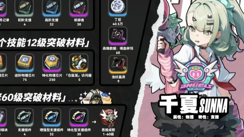 【绝区零】千夏材料 + 攻略。40秒速成培养，看完就会！