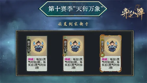 《弈仙牌》云灵剑宗新卡强势阵容搭配-第十赛季天衍万象解析