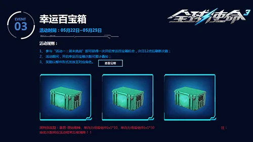 《全球使命3》周末挑战大减负