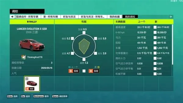 《极限竞速地平线6》B级赛事车辆推荐