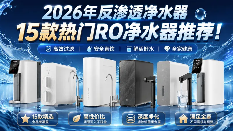 【2026年反渗透净水器选购攻略】15款热门RO净水器推荐！性价比高、品质好，各品牌直饮净水器避坑指南！