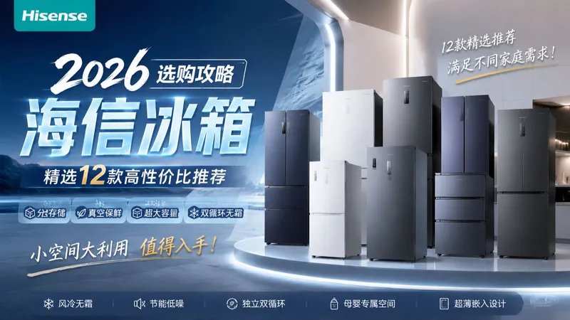【家用冰箱选购攻略】2026年如何挑选海信冰箱？从租房小型冰箱到611L大家庭必备，一文解锁12款高性价比推荐！