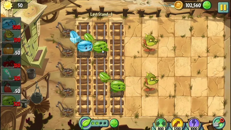 【PVZ2】植物大战僵尸2：奇妙时空之旅 英文初版 狂野西部 (Wild West) 小游戏 全流程实况攻略