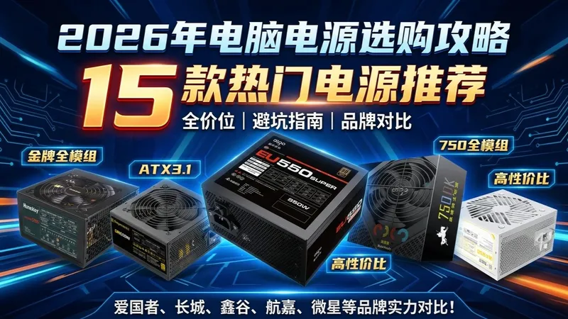 【建议收藏】2026年电脑电源选购攻略｜15款热门电源推荐｜哪个品牌好？怎么选更划算？爱国者、长城、大水牛实力对比！