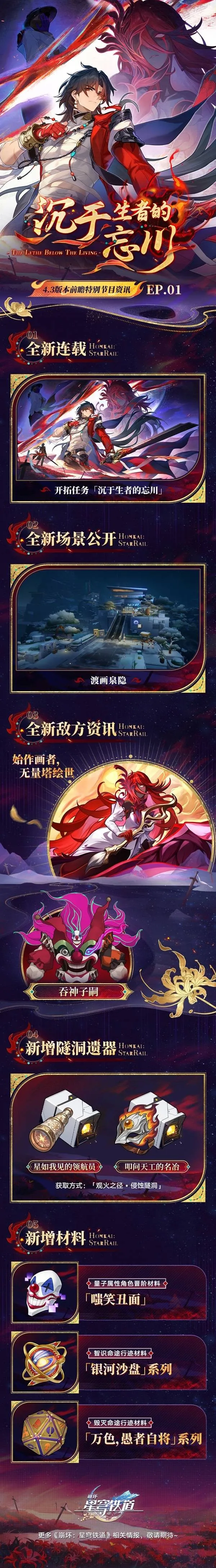 《崩坏星穹铁道》4.3版本前瞻-沉于生者的忘川更新内容解析