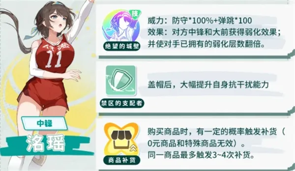 《篮球少女飞跃巅峰》洺瑶技能详解