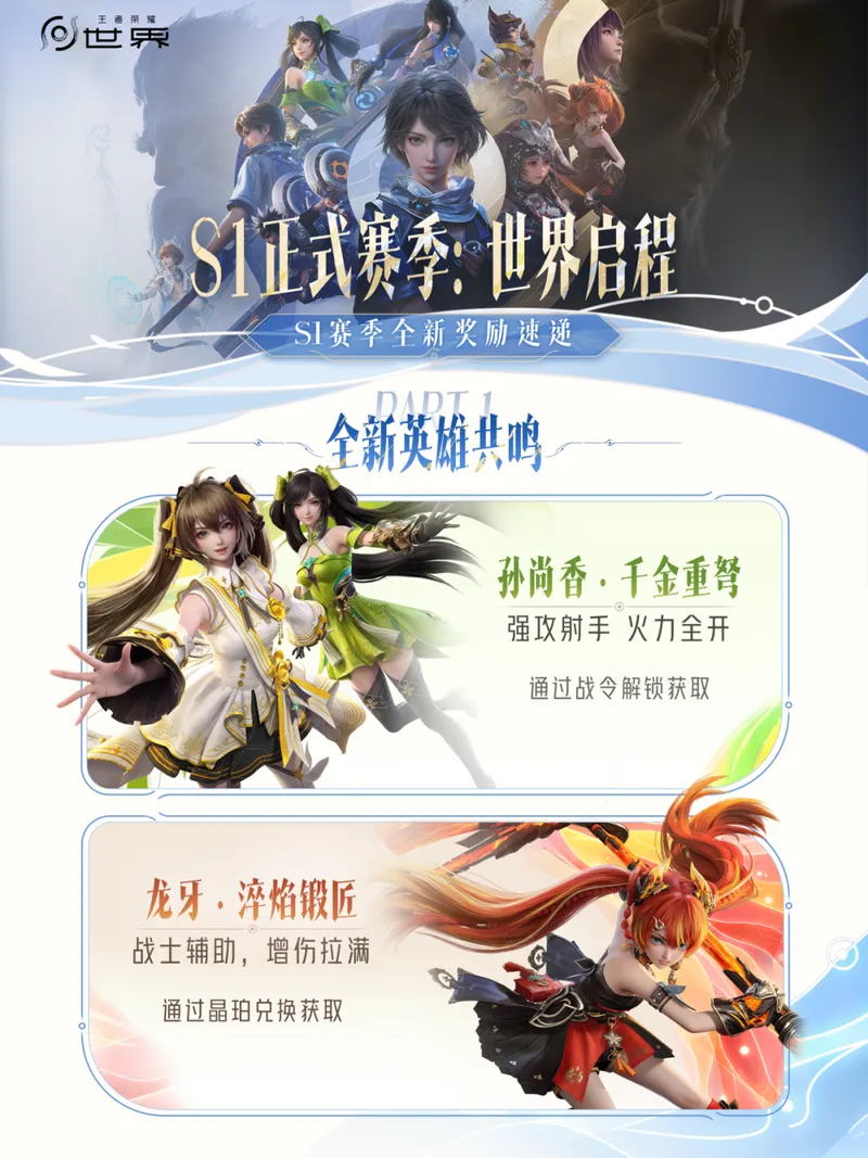 《王者荣耀世界》S1赛季更新内容详解-S1赛季新英雄与玩法介绍