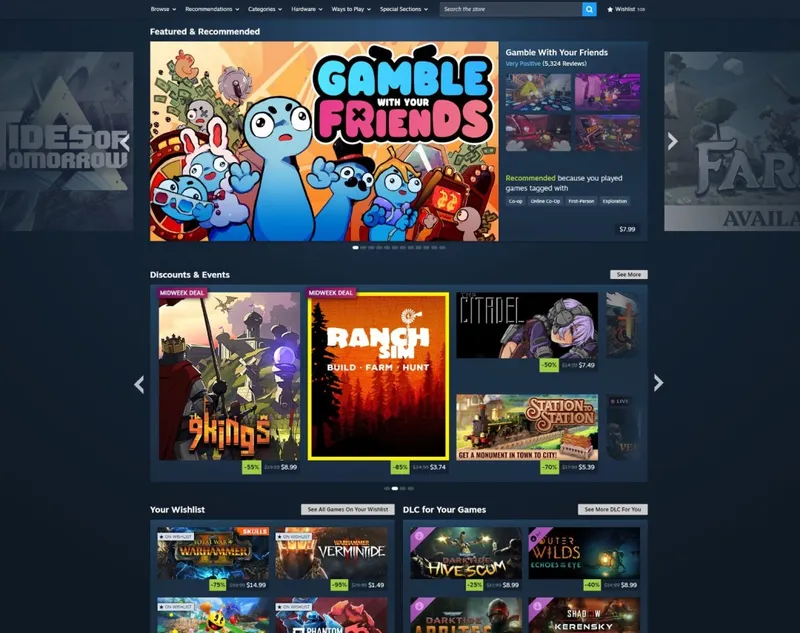 Steam商店页面重大更新-全新UI与功能上线