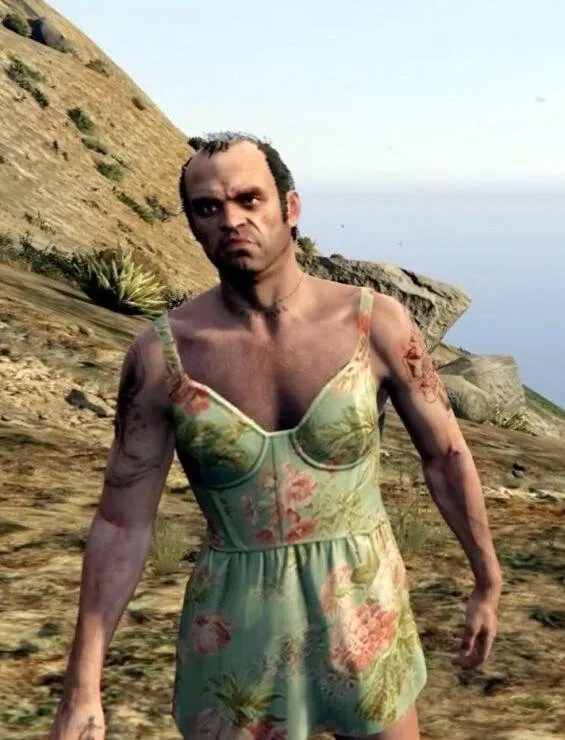 《GTA5》崔佛配音演员复刻经典女装
