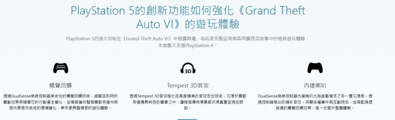 《GTA6》最佳游玩体验尽在PS5