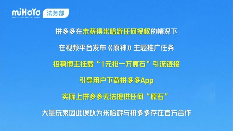 《原神》维权胜诉拼多多赔百万