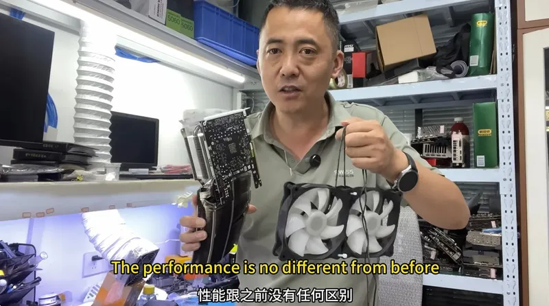 RTX5060Ti显卡遭遇车祸变形