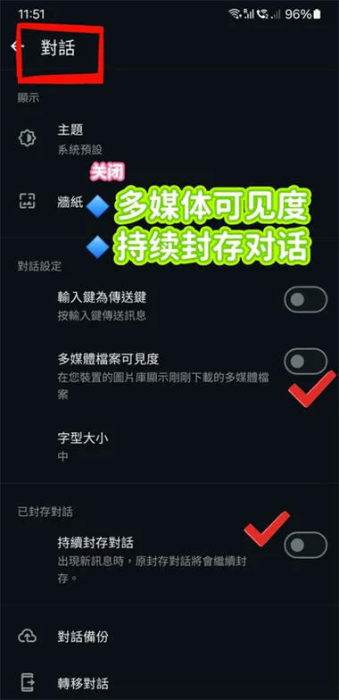 WhatsApp图片不保存设置