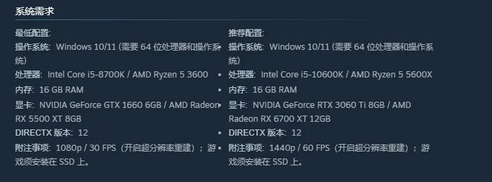 《影之刃零》PC配置要求公布