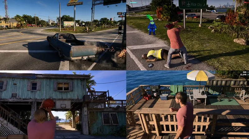 《GTA6》实机泄露曝光-杰森篮球与路怒事件揭秘
