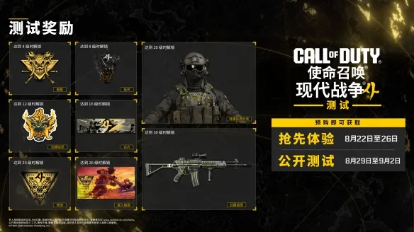 《使命召唤：现代战争4》测试时间详解-持续时间与奖励介绍