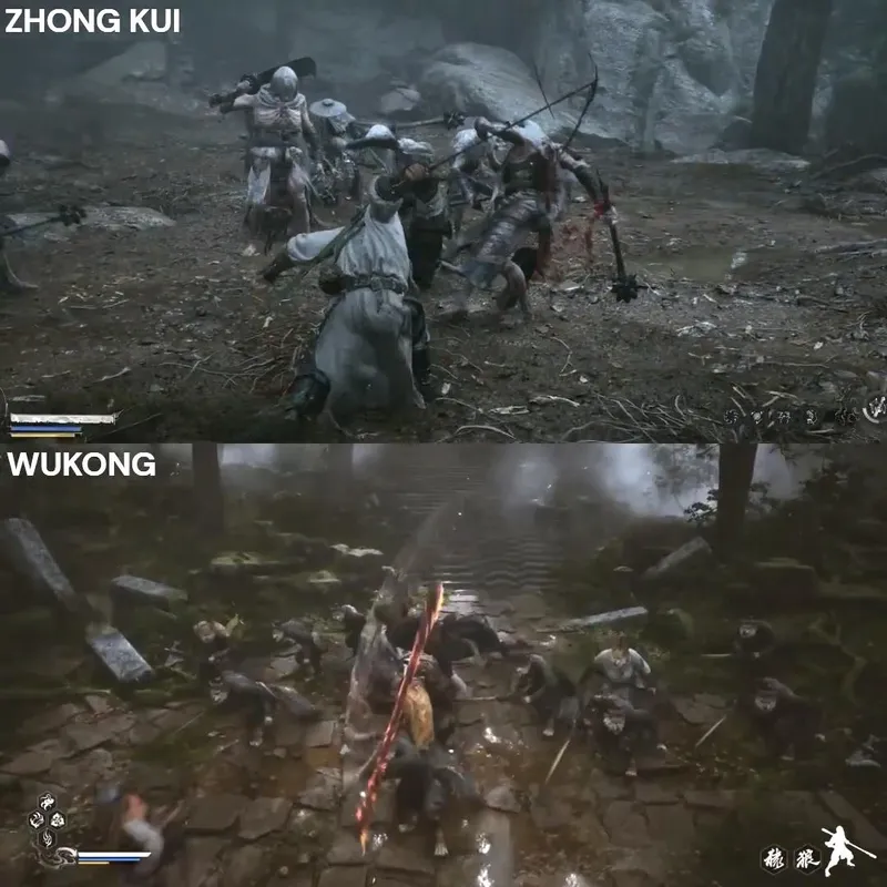 《黑神话-钟馗》战斗对比《悟空》-技术与设计迭代解析