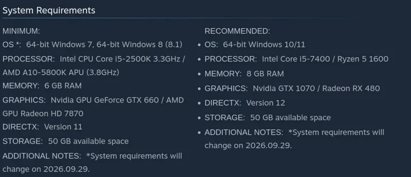 《巫师3》重制版PC配置提升