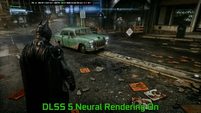 《蝙蝠侠:阿卡姆骑士》DLSS5画质对比