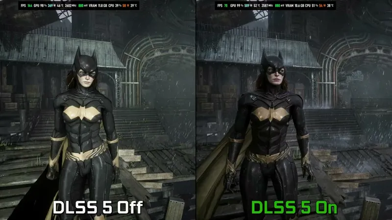 《蝙蝠侠:阿卡姆骑士》DLSS5画质对比