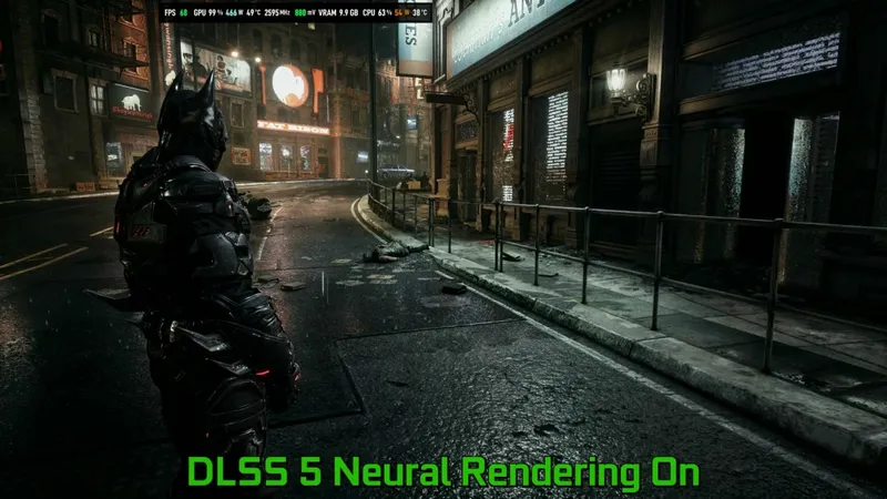 《蝙蝠侠:阿卡姆骑士》DLSS5画质对比
