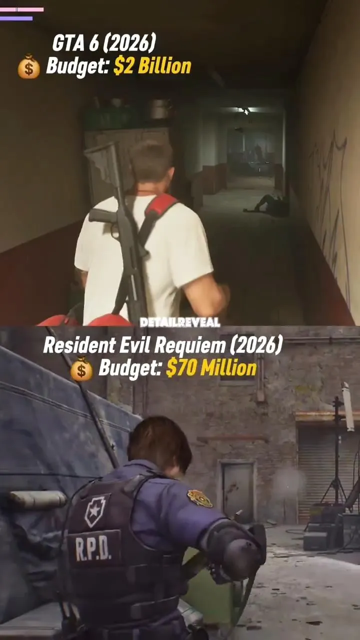 《GTA6》与《生化危机9》收枪细节对比