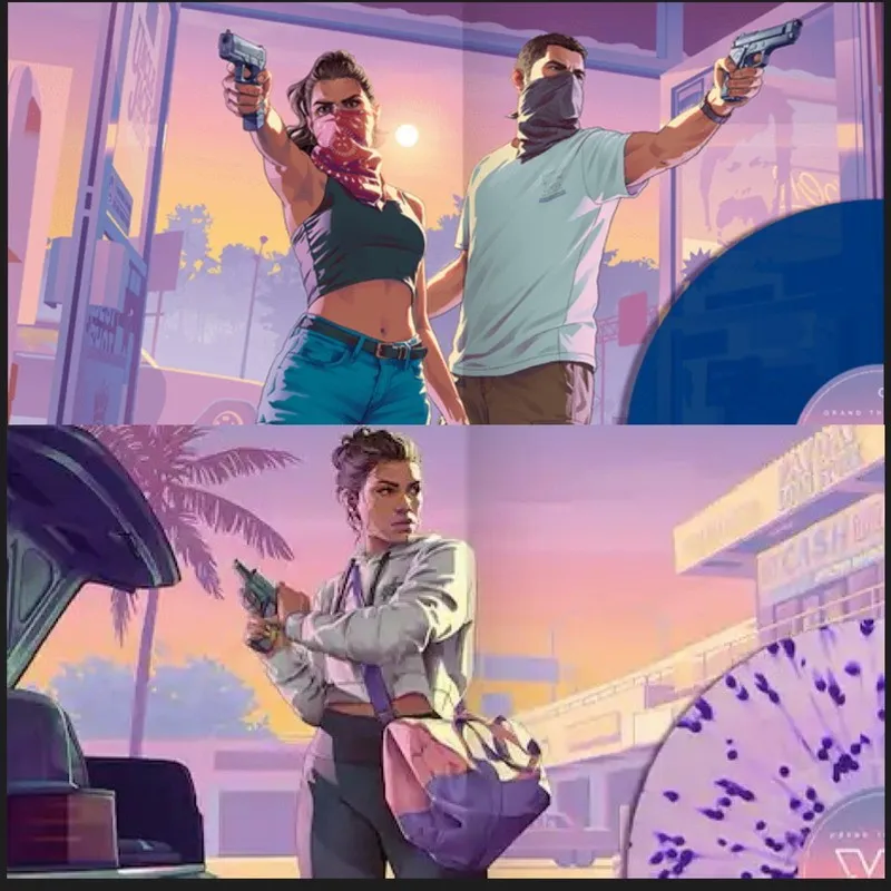 《GTA6》新宣传图赏析-露西娅与杰森酷帅登场
