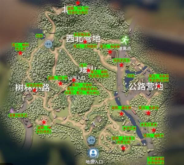 《逃离鸭科夫》全地图收集点位标注-零号区全地图收集攻略
