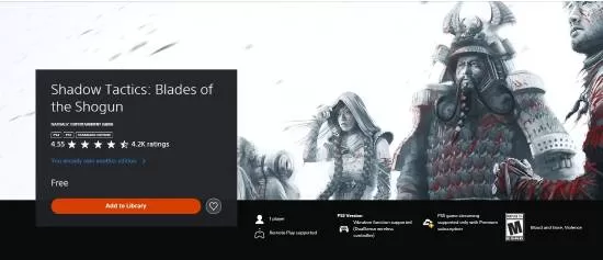 《影子战术：将军之刃》突遭强制退款-索尼秋后算账引玩家热议