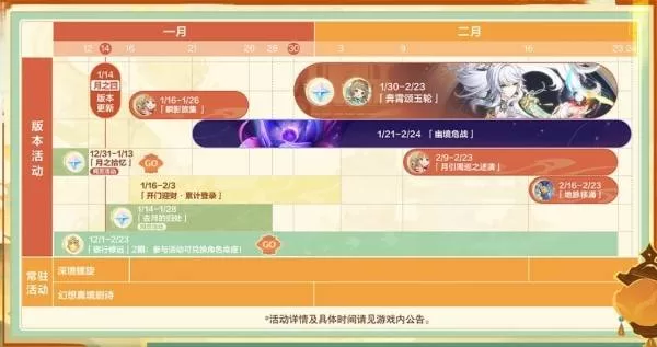《原神》月之四版本活动排期一览-6.3版本活动日历全解析