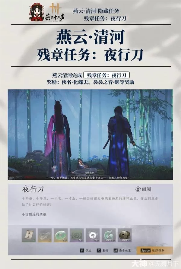 《燕云十六声》清河夜行刀任务攻略-夜行刀任务完成方法详细解析